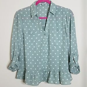 Express Ruffle Portofino blouse